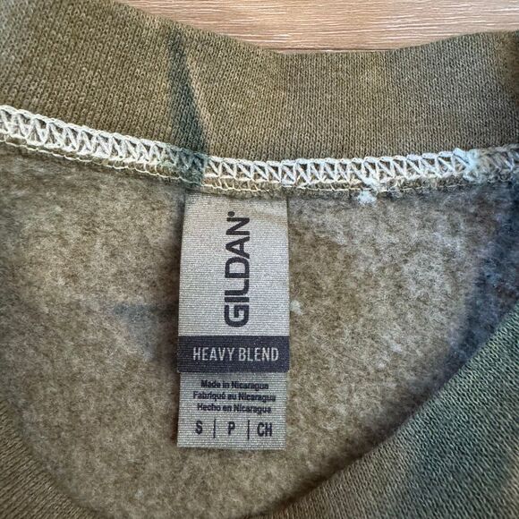 New Bob Marley Green Crewneck Sweatshirt Size Small Catch A Fire Reggae Rasta - Picture 4 of 5